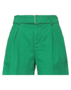 Ndegree21 Woman Shorts & Bermuda Shorts Green Size 4 Cotton, Acetate, Silk