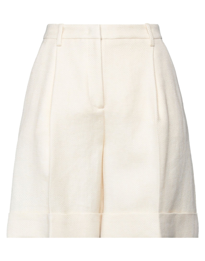 Sly010 Woman Shorts & Bermuda Shorts Beige Size 4 Viscose, Linen, Polyamide In White