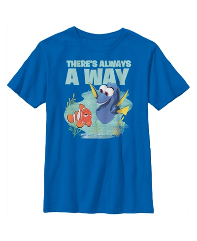 Disney Pixar Boy's Finding Dory There's Always A Way Child T-shirt In Royal Blue