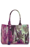 Vince Camuto Women's Orla Tote Handbag In Marble Oasis Print Canvas