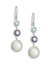 Ippolita Lollipop Lollitini Sterling Silver & Multi-stone Triple-drop Earrings