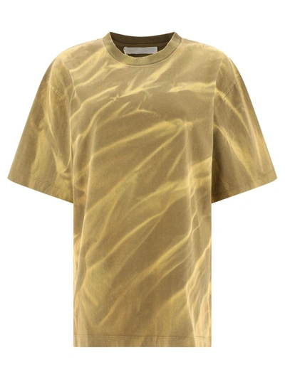 Dion Lee Sunfade Crinkle-print T-shirt In Brown