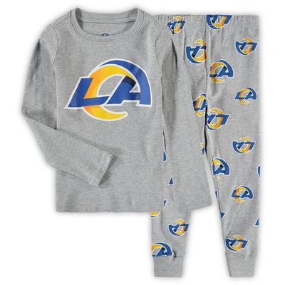 Outerstuff Kids' Preschool Gray Los Angeles Rams Long Sleeve T-shirt & Pants Sleep Set