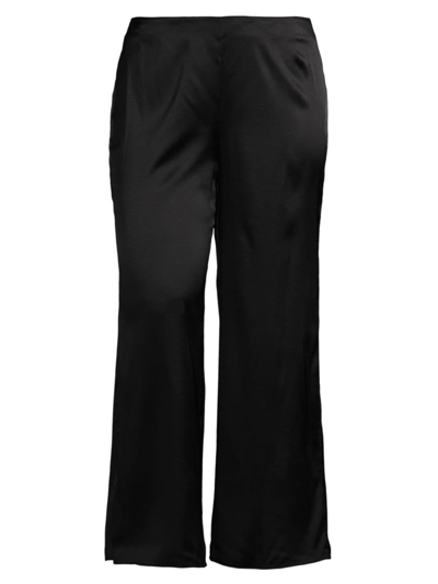 Gabriella Rossetti Sofia Wide-leg Silk Palazzo Trousers In Black