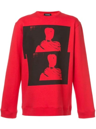 Raf Simons Red Printed Sweatshirt