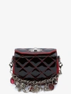 Alexander Mcqueen Box Bag 19 In Black/lust Red