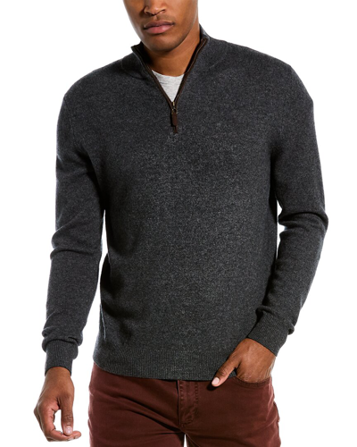 Magaschoni Cashmere 1/4-zip Mock Neck Sweater In Nocolor
