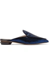 Nicholas Kirkwood Beya Sequined Leather Slippers In Indigo