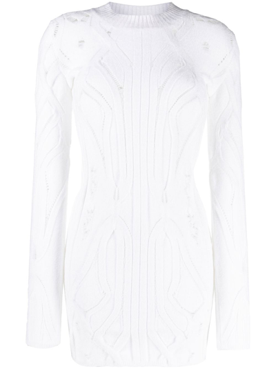 Vitelli Extremely Light Knitted Short Dress In White