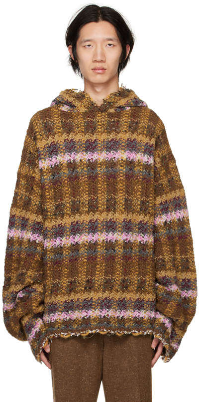 Vitelli Knitted Hoodie In Multicolor