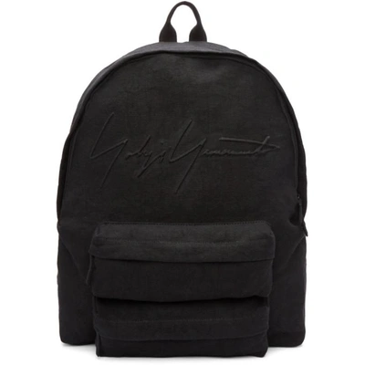 Yohji Yamamoto Black Signature Backpack
