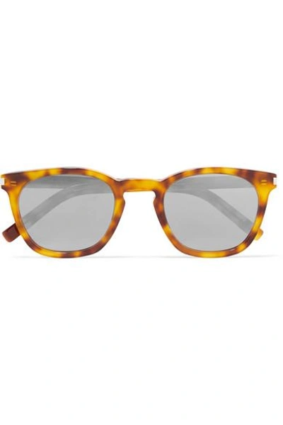 Saint Laurent Cat-eye Tortoiseshell Acetate Mirrored Sunglasses