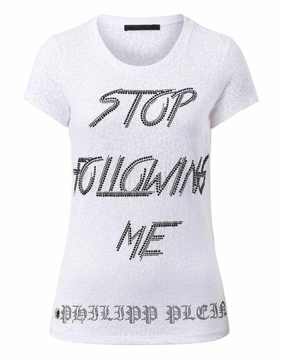 Philipp Plein T-shirt Round Neck Ss "stop"