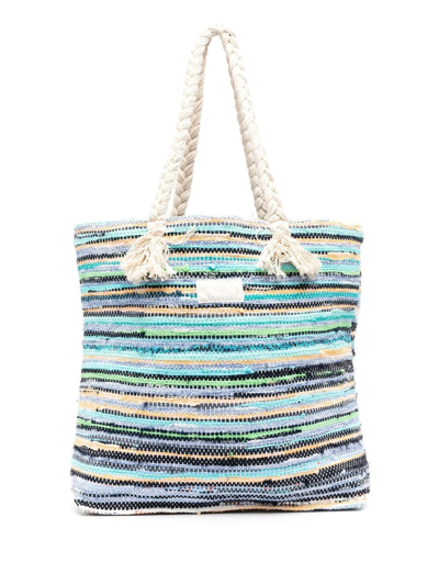 Vilebrequin Blue Bamboo Large Tote Bag