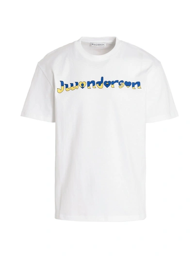 Jw Anderson X Run Hany Logo T-shirt In White