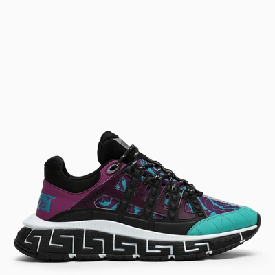 Versace Trigreca Teal and Plum Sneakers Trigreca Versace Sneakers - Men – myCompañero main image 4