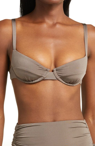 Vitamin A Goldie Underwire Top In Mineral Shimmer Ecolux