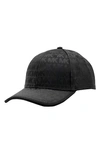 Michael Kors Jacquard Logo Baseball Cap In Black