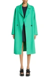 Stella Mccartney Double-breasted Wool Coat In Bright Green