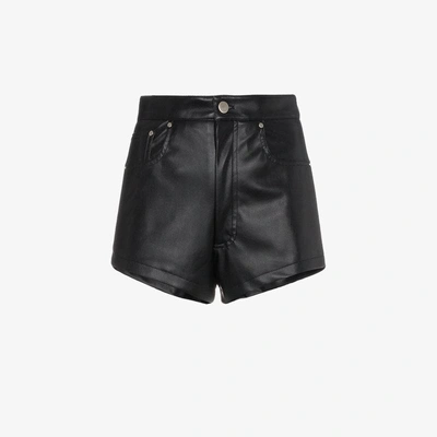 Blindness Faux Leather Shorts - Black