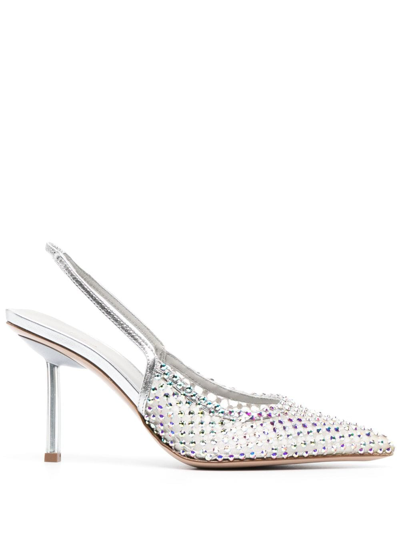 Le Silla Gilda 100mm Crystal-embellished Pumps In Eclissi