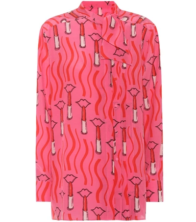 Valentino Silk Shirt In Pink
