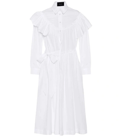 Simone Rocha Cotton Poplin Dress In White