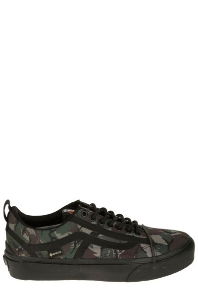 Vans Camouflage-print Low-top Sneakers In Green