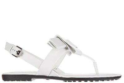 Tod's Women's Leather Sandals In White