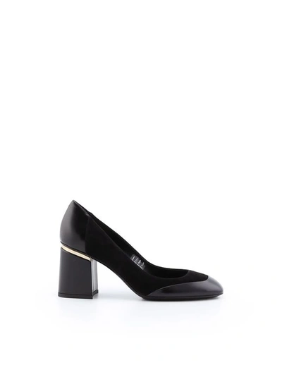 Tod's Women's Leather Pumps Court Shoes High Heel In Black