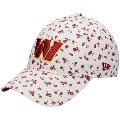 New Era Cream Washington Commanders Floral Ivy 9twenty Adjustable Hat