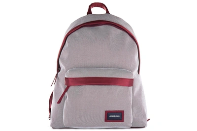 Armani Jeans Men's Nylon Rucksack Backpack Travel In Red