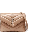 Saint Laurent Loulou Quilted Leather Shoulder Bag In Beige