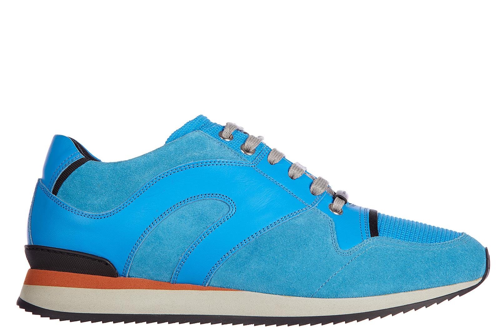 Dior Men's Shoes Leather Trainers Sneakers B12 In Blue | ModeSens