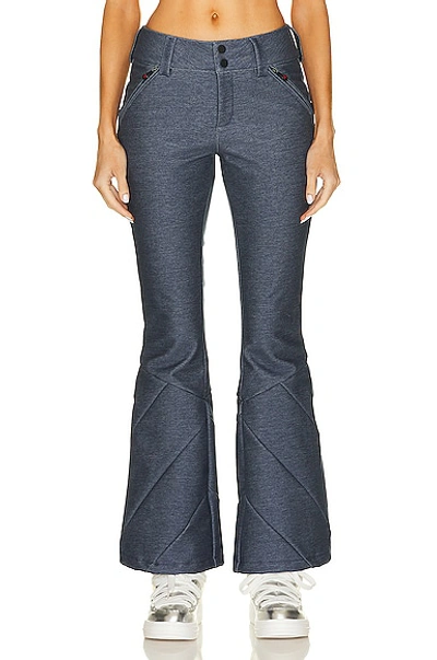 Perfect Moment Arctic Fleece-lined Flared Trousers In Dark Denim