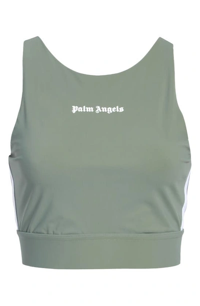 Palm Angels Logo印花运动上衣 In Green