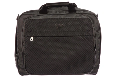 Armani Jeans Briefcase Attaché Case Laptop Pc Bag Nylon In Green