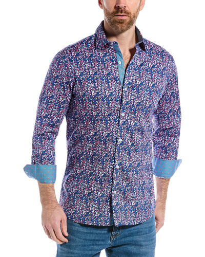 Tailorbyrd Multi Floral Long Sleeve Poplin Shirt In Nocolor