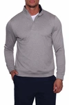 Tailorbyrd Performance Quarter Zip Sweater In Grey