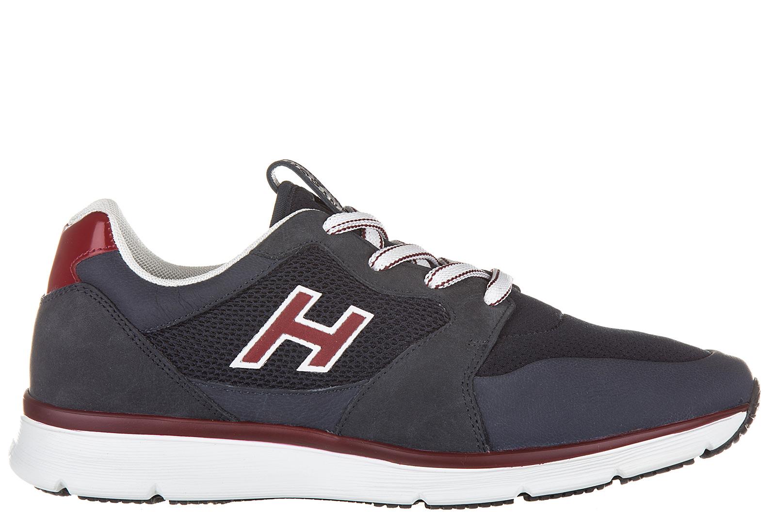 Hogan Men's Shoes Leather Trainers Sneakers H254 H Flock In Blue | ModeSens