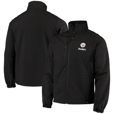 Dunbrooke Black Pittsburgh Steelers Circle Softshell Fleece Full-zip Jacket