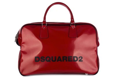 Dsquared2 Travel Duffle Weekend Shoulder Bag Seventies Duffle In Red