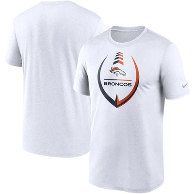 Nike White Denver Broncos Icon Legend Performance T-shirt