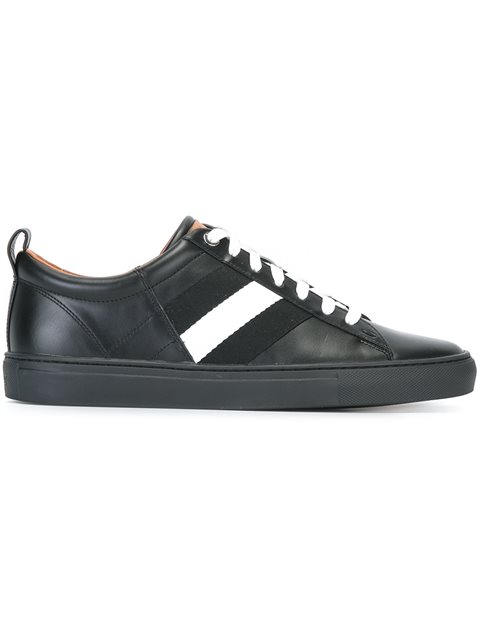 sneakers in leather with webbing