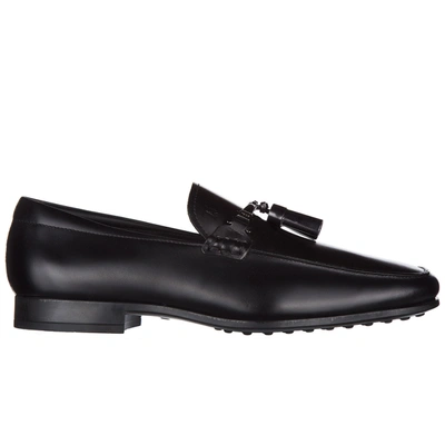 Tod's Double T Loafers In Black