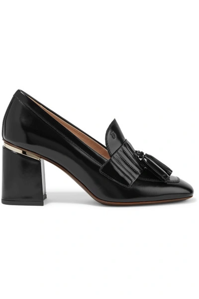Tod's Women's Leather Pumps Court Shoes High Heel T70 In Black