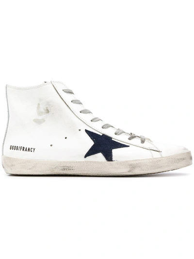 Golden Goose Francy Star Embroidered Sneakers In White