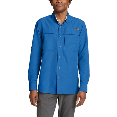 Eddie Bauer Men's Ripstop Guide Long-sleeve Shirt In Blue