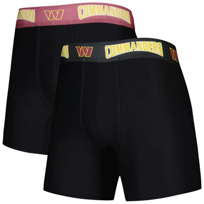 Concepts Sport Black/burgundy Washington Commanders 2-pack Boxer Briefs Set
