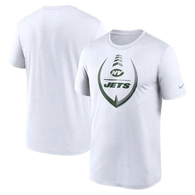 Nike White New York Jets Icon Legend Performance T-shirt